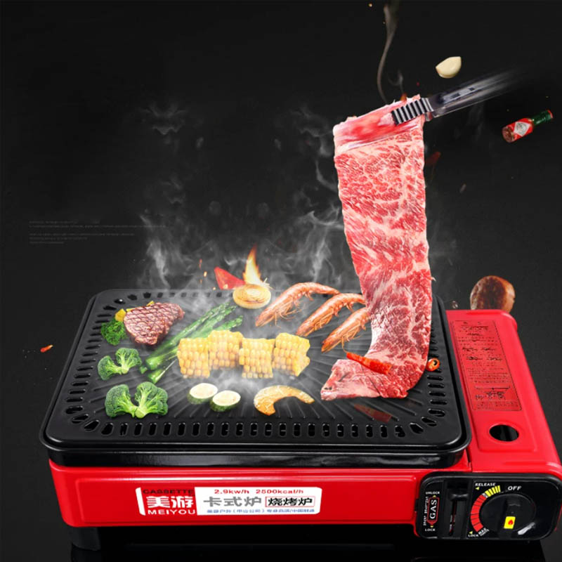 Outdoor Portable Gas Barbecue  - đánh giá và giá Korean Bbq Grill