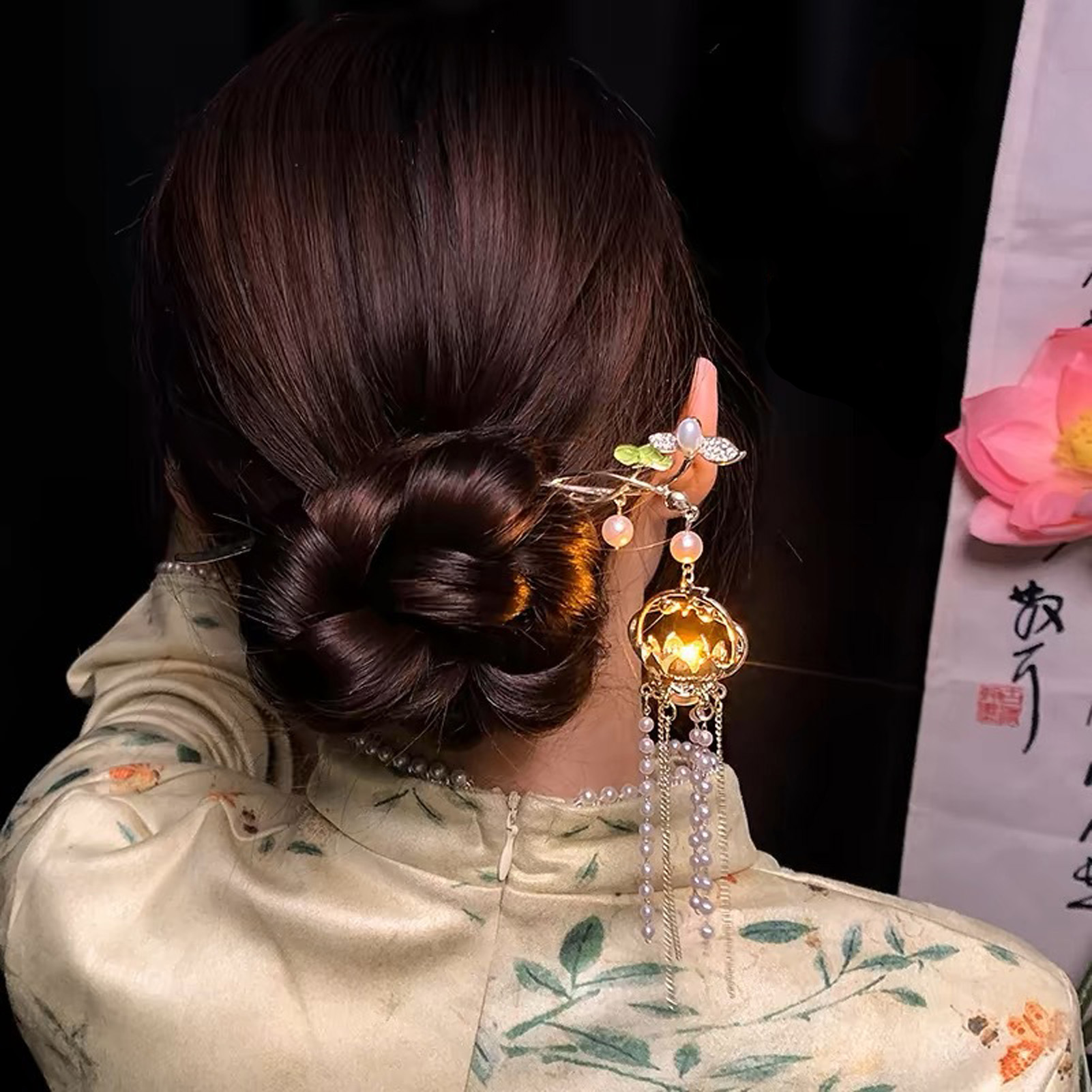 Luminous Flower Hairpin Exquis - đánh giá và giá Hanbok Hair Pin
