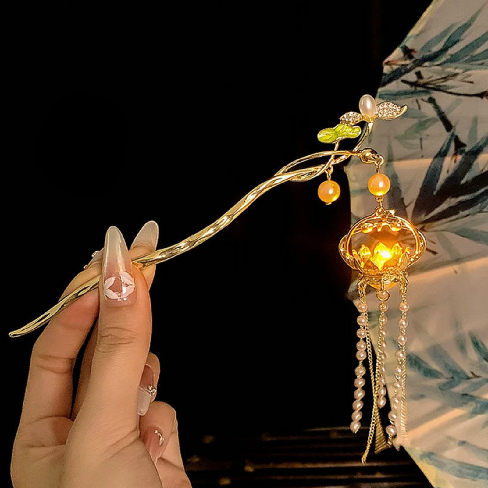 Luminous Flower Hairpin For Wo - đánh giá và giá Hanbok Hair Pin