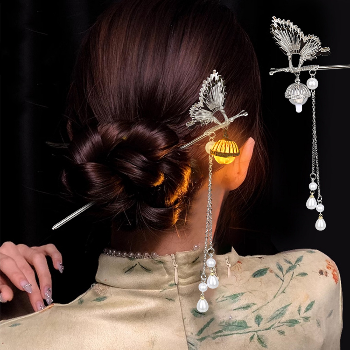 Luminous Flower Hairpin For Wo - đánh giá và giá Hanbok Hair Pin